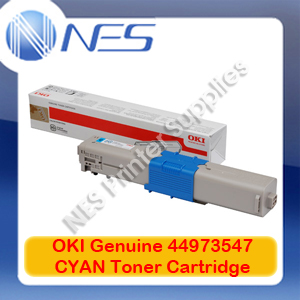 OKI Genuine 44973547 CYAN Toner Cartridge for C301DN/C321DN/MC342DNW (1.5K)